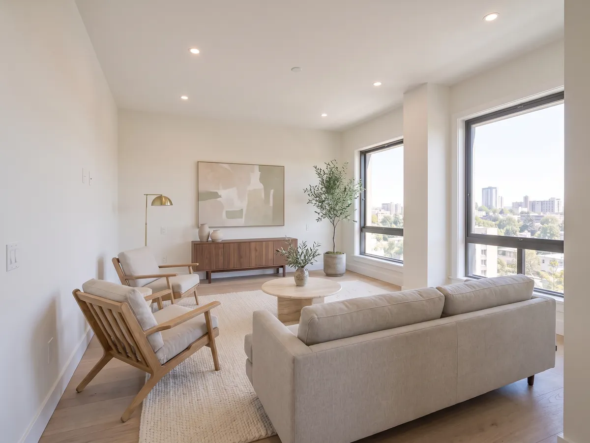 Example after: the same room fully furnished